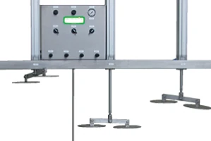 Ръчно тристепенно регулиране на налягането при пневматична преса PPS-U